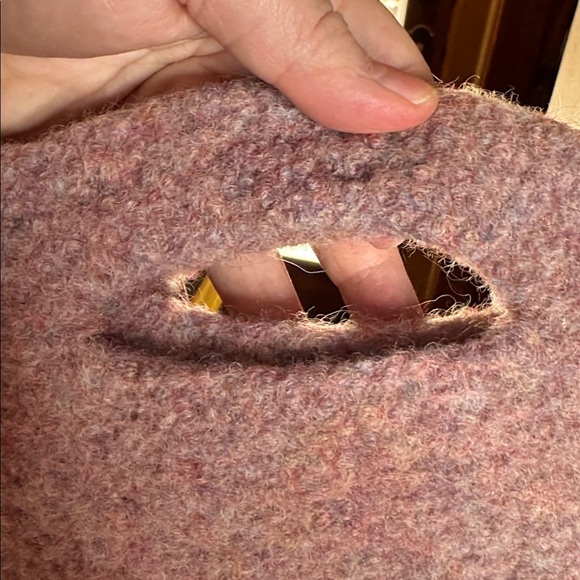 Handmade Felted Pink Wool Handbag Clutch - Picture 3 of 4